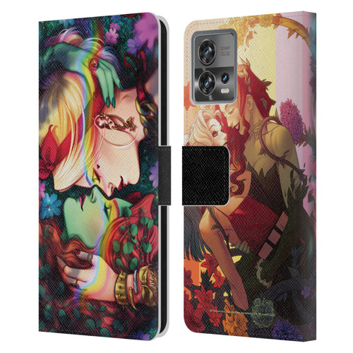 Batman DC Comics Gotham City Sirens Poison Ivy & Harley Quinn Leather Book Wallet Case Cover For Motorola Moto Edge 30 Fusion