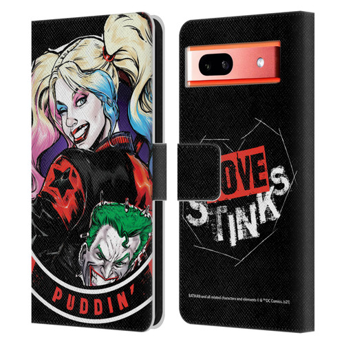 Batman DC Comics Harley Quinn Graphics Puddin Leather Book Wallet Case Cover For Google Pixel 7a