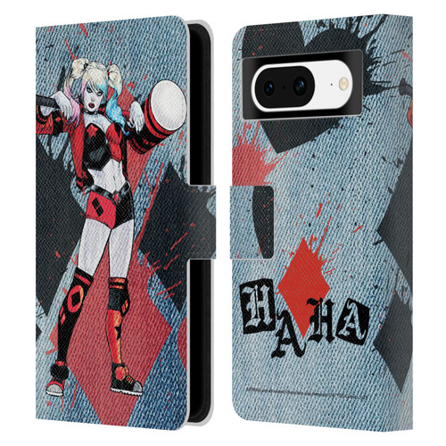 Batman DC Comics Harley Quinn Graphics Mallet Leather Book Wallet Case Cover For Google Pixel 8