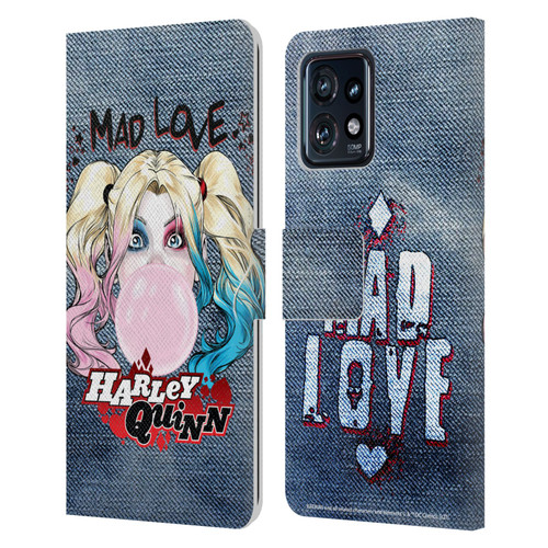 Batman DC Comics Harley Quinn Graphics Bubblegum Leather Book Wallet Case Cover For Motorola Moto Edge 40 Pro