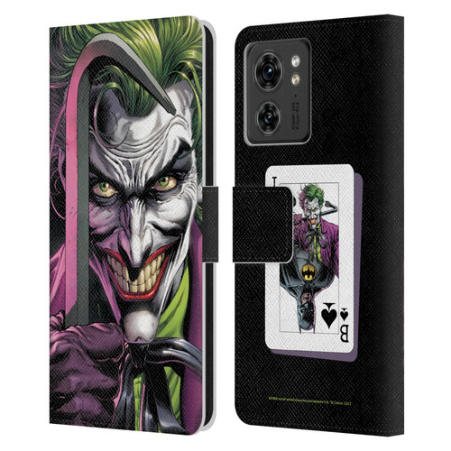 Batman DC Comics Three Jokers The Clown Leather Book Wallet Case Cover For Motorola Moto Edge 40