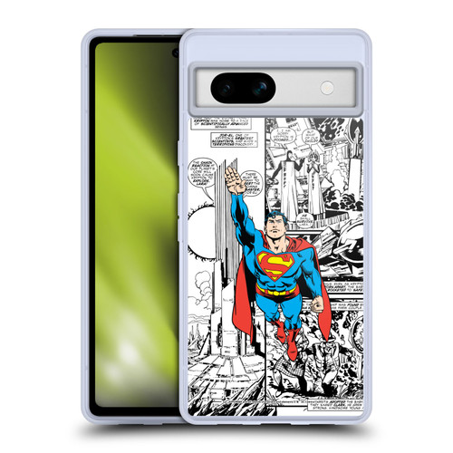 Superman DC Comics Comicbook Art Flight Soft Gel Case for Google Pixel 7a