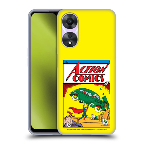 Superman DC Comics Famous Comic Book Covers Action Comics 1 Soft Gel Case for OPPO A78 4G