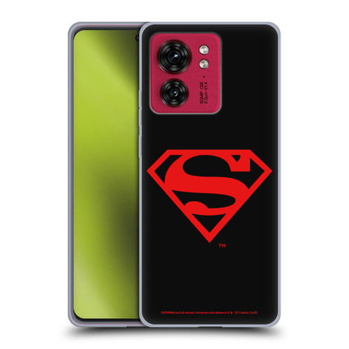Superman DC Comics Logos Black And Red Soft Gel Case for Motorola Moto Edge 40