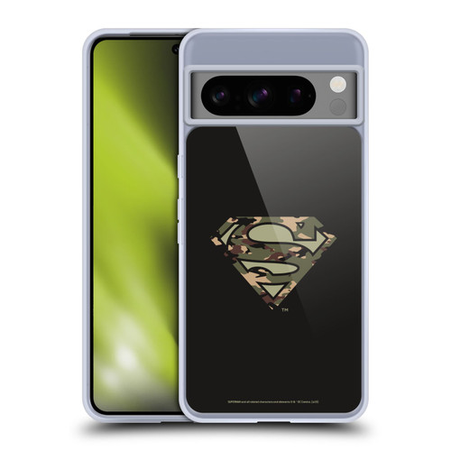 Superman DC Comics Logos Camouflage Soft Gel Case for Google Pixel 8 Pro
