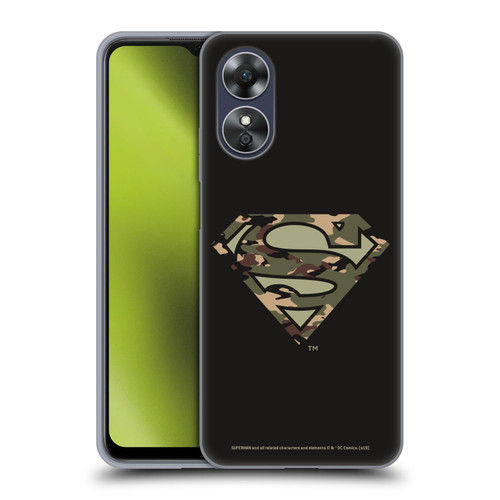 Superman DC Comics Logos Camouflage Soft Gel Case for OPPO A17