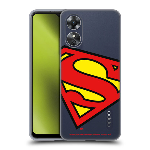 Superman DC Comics Logos Oversized Soft Gel Case for OPPO A17