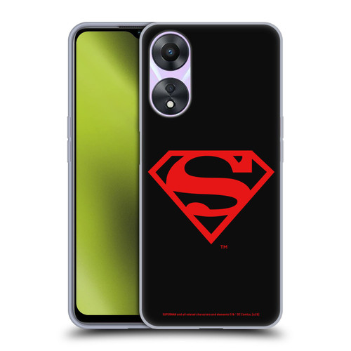 Superman DC Comics Logos Black And Red Soft Gel Case for OPPO A78 5G