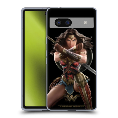 Wonder Woman Movie Character Art Bracelets Of Submission Soft Gel Case for Google Pixel 7a