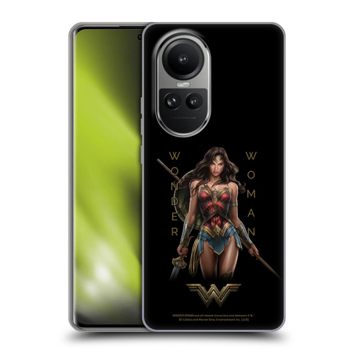 Wonder Woman Movie Character Art Typography Soft Gel Case for OPPO Reno10 5G / Reno10 Pro 5G