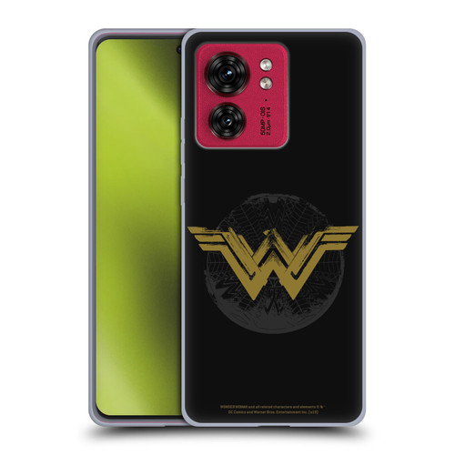 Wonder Woman Movie Logos Distressed Look Soft Gel Case for Motorola Moto Edge 40