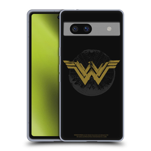 Wonder Woman Movie Logos Distressed Look Soft Gel Case for Google Pixel 7a