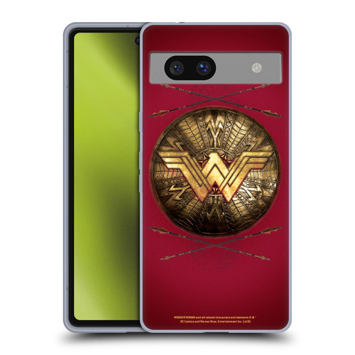 Wonder Woman Movie Logos Shield And Arrows Soft Gel Case for Google Pixel 7a
