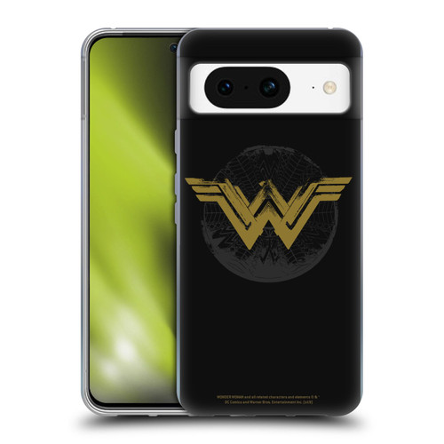 Wonder Woman Movie Logos Distressed Look Soft Gel Case for Google Pixel 8