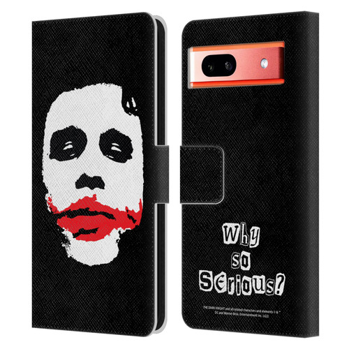 The Dark Knight Character Art Joker Face Leather Book Wallet Case Cover For Google Pixel 7a