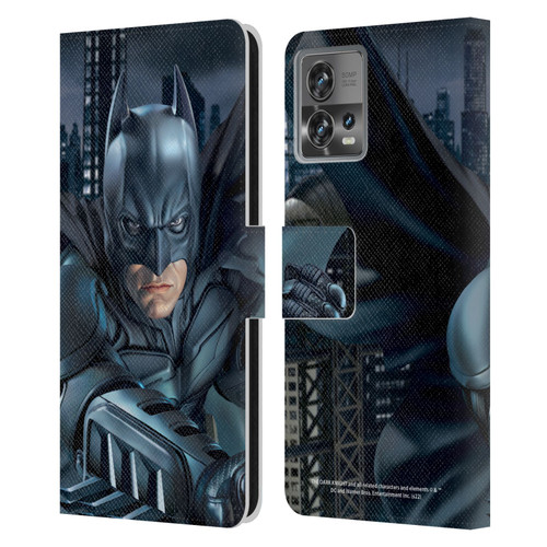 The Dark Knight Character Art Batman Leather Book Wallet Case Cover For Motorola Moto Edge 30 Fusion