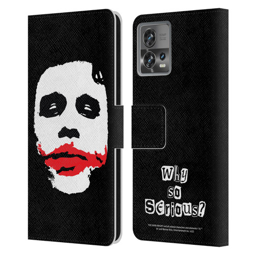 The Dark Knight Character Art Joker Face Leather Book Wallet Case Cover For Motorola Moto Edge 30 Fusion