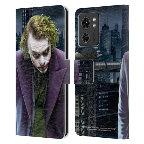 The Dark Knight Character Art Joker Leather Book Wallet Case Cover For Motorola Moto Edge 40