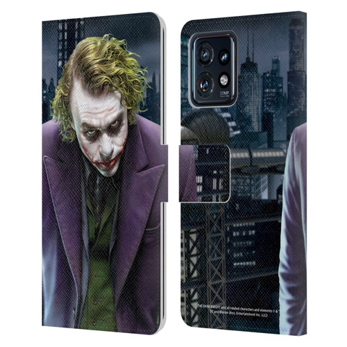 The Dark Knight Character Art Joker Leather Book Wallet Case Cover For Motorola Moto Edge 40 Pro