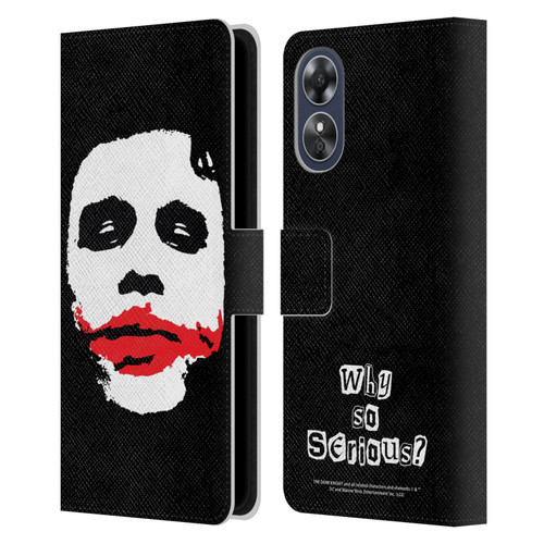The Dark Knight Character Art Joker Face Leather Book Wallet Case Cover For OPPO A17