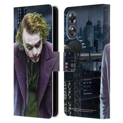 The Dark Knight Character Art Joker Leather Book Wallet Case Cover For OPPO A17