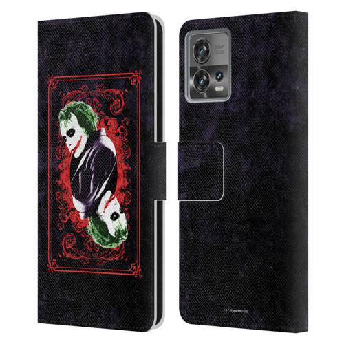 The Dark Knight Graphics Joker Card Leather Book Wallet Case Cover For Motorola Moto Edge 30 Fusion