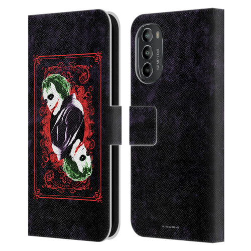 The Dark Knight Graphics Joker Card Leather Book Wallet Case Cover For Motorola Moto G82 5G