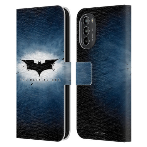 The Dark Knight Graphics Logo Leather Book Wallet Case Cover For Motorola Moto G82 5G
