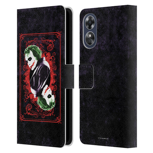 The Dark Knight Graphics Joker Card Leather Book Wallet Case Cover For OPPO A17