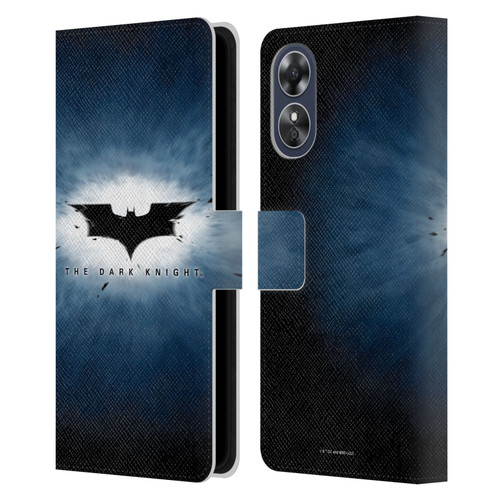 The Dark Knight Graphics Logo Leather Book Wallet Case Cover For OPPO A17