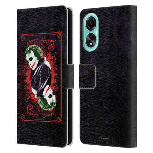 The Dark Knight Graphics Joker Card Leather Book Wallet Case Cover For OPPO A78 4G