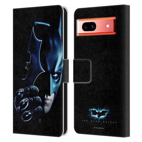 The Dark Knight Key Art Batman Batarang Leather Book Wallet Case Cover For Google Pixel 7a