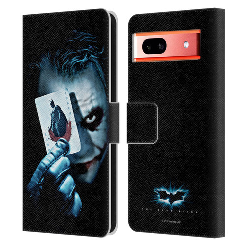 The Dark Knight Key Art Joker Card Leather Book Wallet Case Cover For Google Pixel 7a