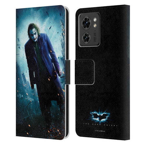 The Dark Knight Key Art Joker Poster Leather Book Wallet Case Cover For Motorola Moto Edge 40