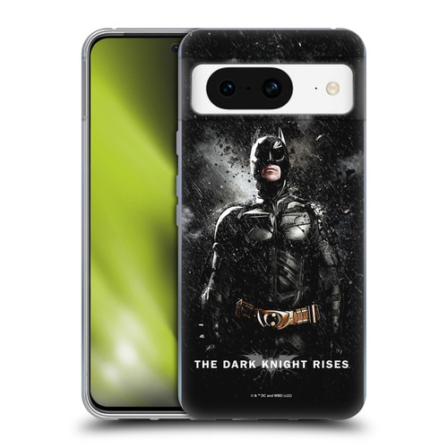 The Dark Knight Rises Key Art Batman Rain Poster Soft Gel Case for Google Pixel 8