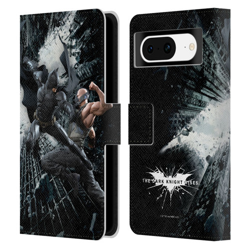 The Dark Knight Rises Character Art Batman Vs Bane Leather Book Wallet Case Cover For Google Pixel 8