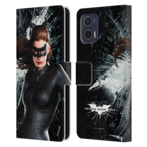 The Dark Knight Rises Character Art Catwoman Leather Book Wallet Case Cover For Motorola Moto G73 5G