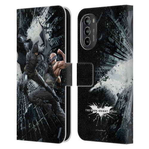 The Dark Knight Rises Character Art Batman Vs Bane Leather Book Wallet Case Cover For Motorola Moto G82 5G