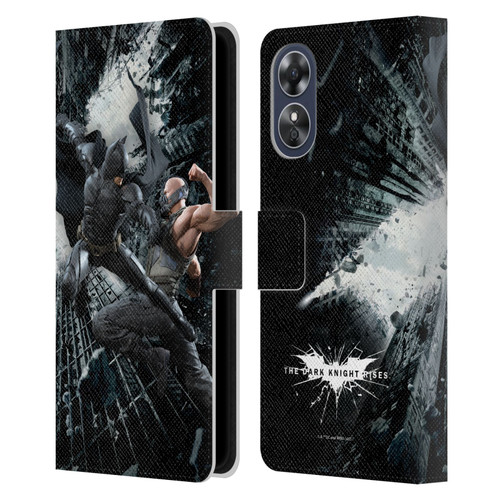 The Dark Knight Rises Character Art Batman Vs Bane Leather Book Wallet Case Cover For OPPO A17