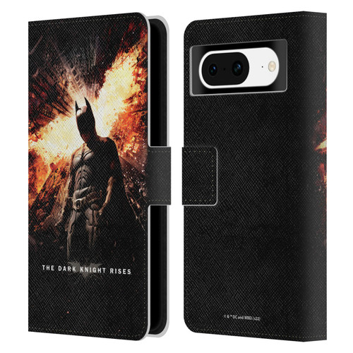 The Dark Knight Rises Key Art Batman Poster Leather Book Wallet Case Cover For Google Pixel 8