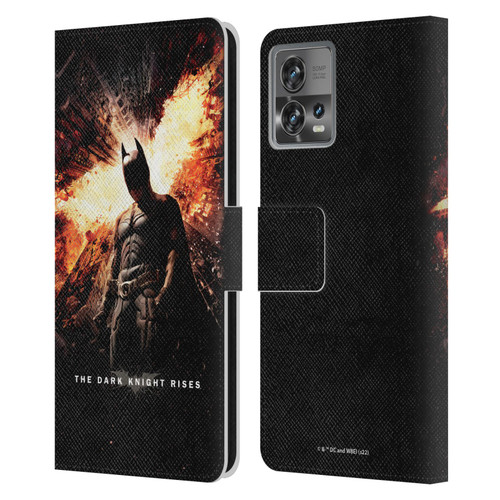 The Dark Knight Rises Key Art Batman Poster Leather Book Wallet Case Cover For Motorola Moto Edge 30 Fusion