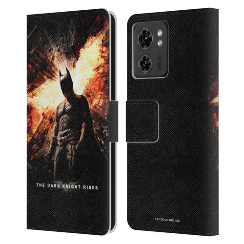 The Dark Knight Rises Key Art Batman Poster Leather Book Wallet Case Cover For Motorola Moto Edge 40