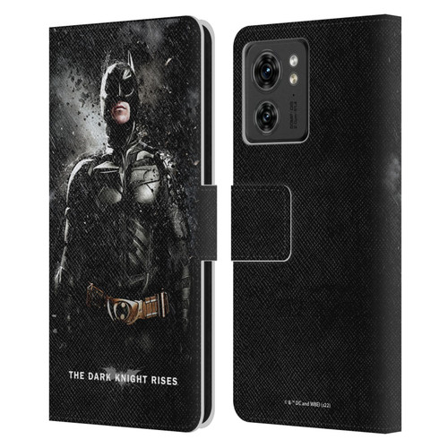 The Dark Knight Rises Key Art Batman Rain Poster Leather Book Wallet Case Cover For Motorola Moto Edge 40