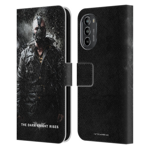 The Dark Knight Rises Key Art Bane Rain Poster Leather Book Wallet Case Cover For Motorola Moto G82 5G
