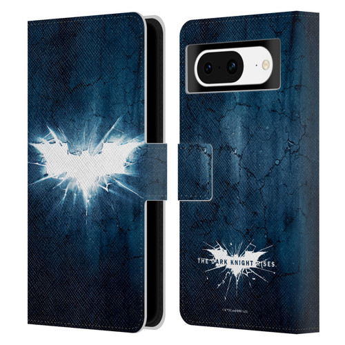 The Dark Knight Rises Logo Grunge Leather Book Wallet Case Cover For Google Pixel 8