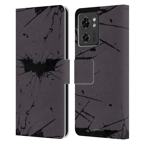 The Dark Knight Rises Logo Black Leather Book Wallet Case Cover For Motorola Moto Edge 40