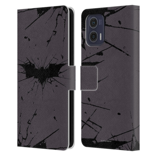 The Dark Knight Rises Logo Black Leather Book Wallet Case Cover For Motorola Moto G73 5G