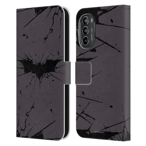 The Dark Knight Rises Logo Black Leather Book Wallet Case Cover For Motorola Moto G82 5G