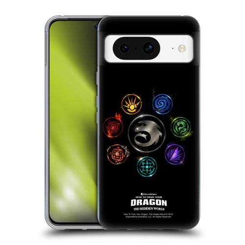 How To Train Your Dragon III Icon Art Group Soft Gel Case for Google Pixel 8