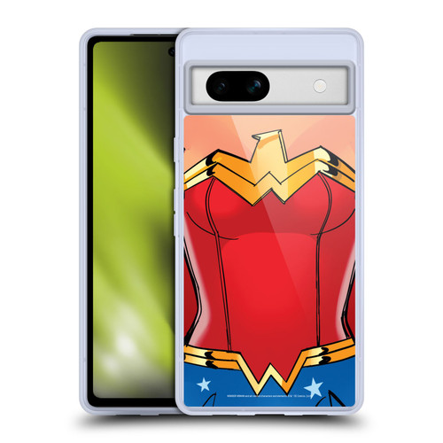 Wonder Woman DC Comics Logos Costume Soft Gel Case for Google Pixel 7a